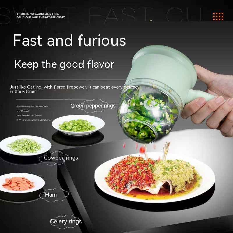 Electric Vegetable Chopper Set — Garlic Slicer &amp; Cooking Hammer