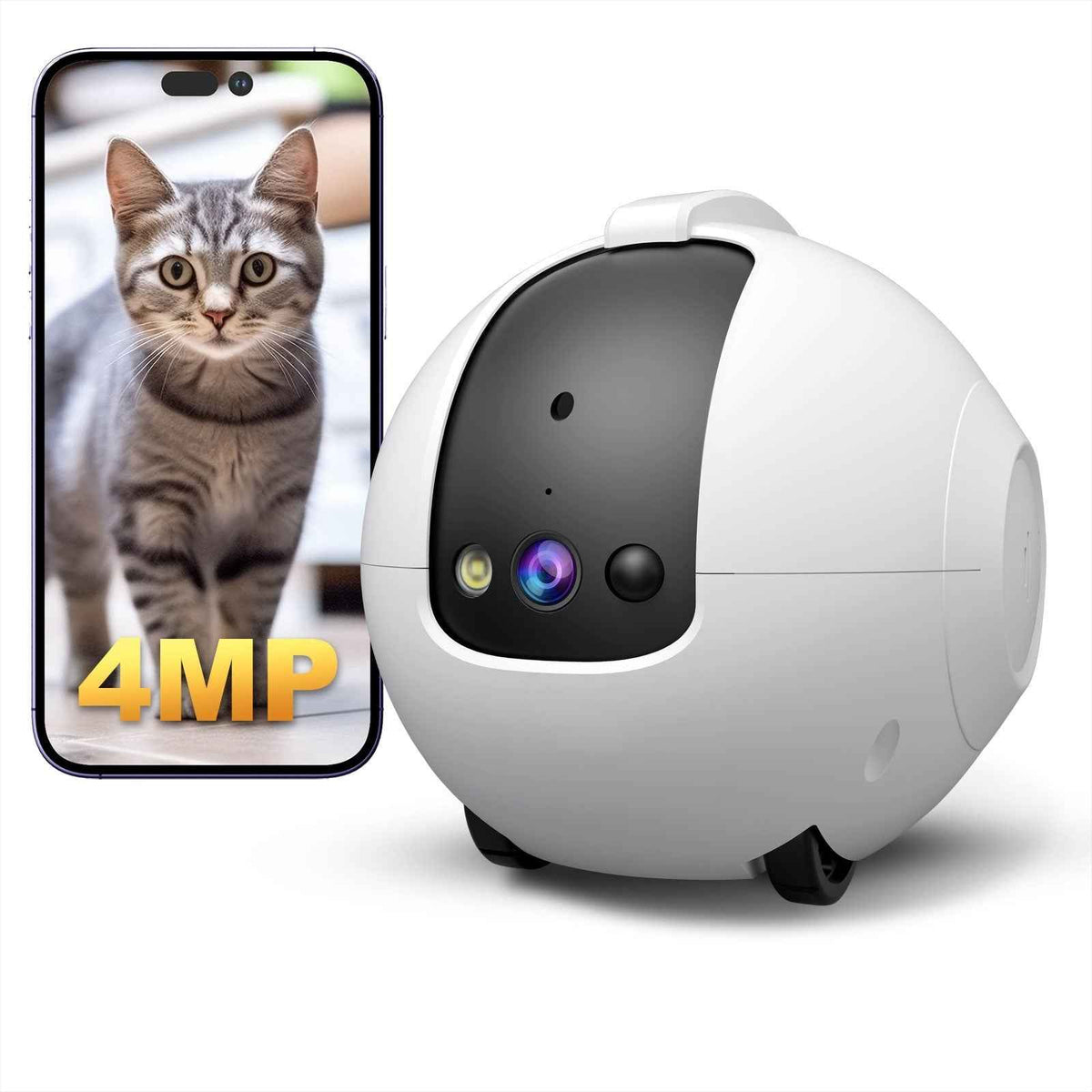 Pet AI Monitor &amp; Interactive Tumbler Toy — Smart Camera