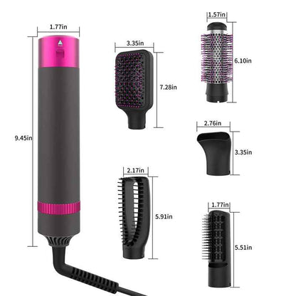 Cepillo Secador 5 en 1: Tu Estilizador Todo-en-Uno para Cabello Perfecto
