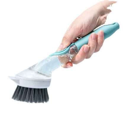 Soap-Dispensing Pot Scrubber — Hydraulic Kitchen Brush