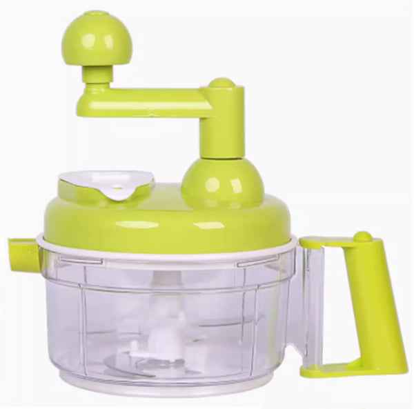 Manual Hand Crank Food Chopper — 1.2L Vegetable Cutter