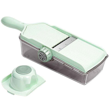 Adjustable Mandoline Slicer — Vegetable Julienne Grater with Handle