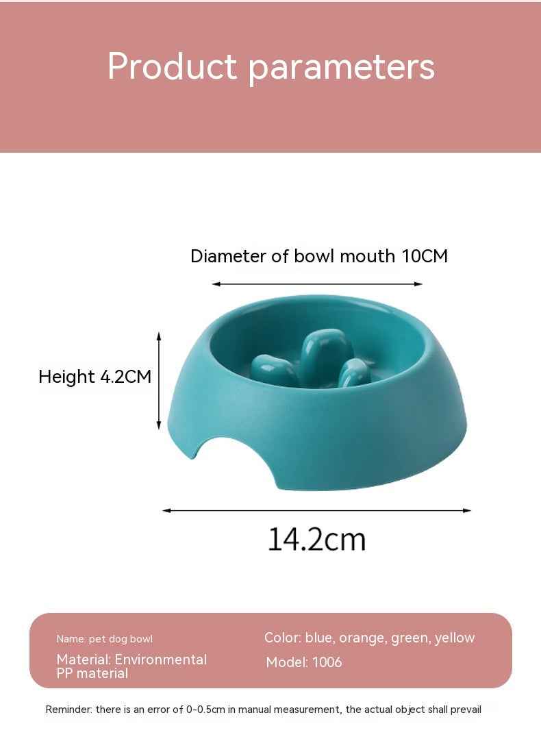 Slow Feeder Dog Bowl — Anti-Gulping Puzzle Dish