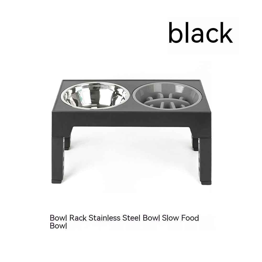 Elevated Dog Bowl Stand — Slow Feeder with Neck Protection