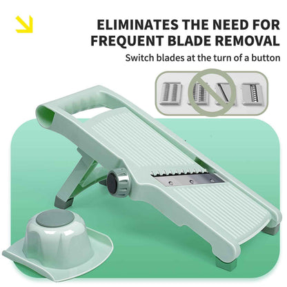 Adjustable Mandoline Slicer — Vegetable Julienne Grater with Handle
