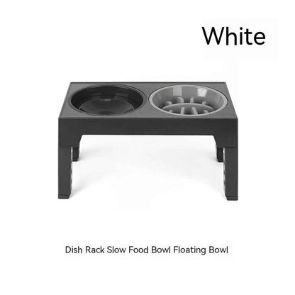 Elevated Dog Bowl Stand — Slow Feeder with Neck Protection