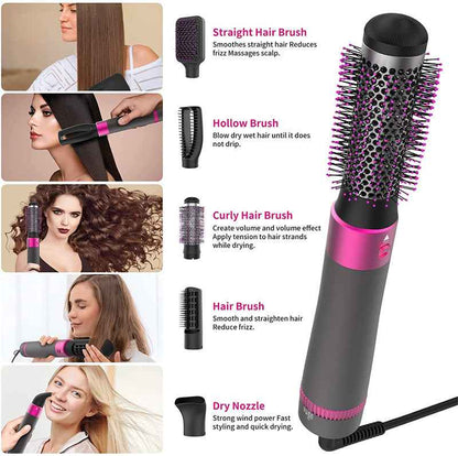 Cepillo Secador 5 en 1: Tu Estilizador Todo-en-Uno para Cabello Perfecto