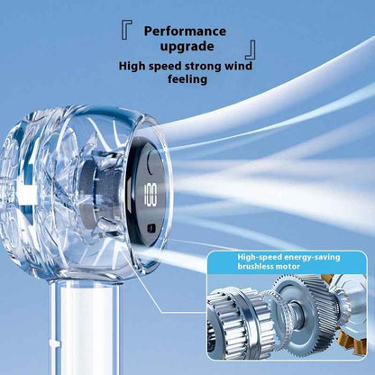 Mini USB Handheld Fan — Brushless Motor 100-Speed Portable Fan