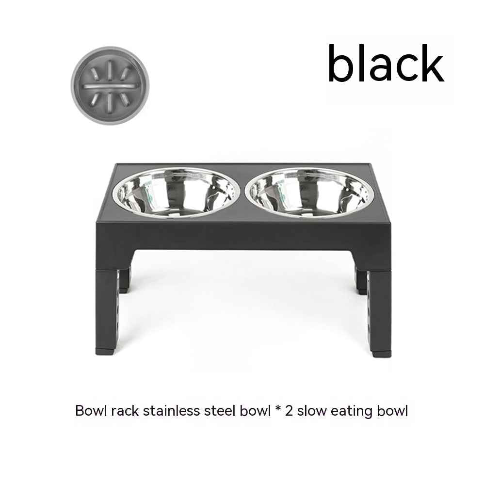Elevated Dog Bowl Stand — Slow Feeder with Neck Protection